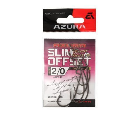 Гачок Azura Slim Offset Worm Hook #2/0 (ASOW-20)