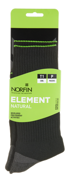 Шкарпетки Norfin T1P ELEMENT NATURAL CREW р.M (39-41)