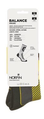 Шкарпетки Norfin T2A BALANCE HIKING CREW р.M (39-41)