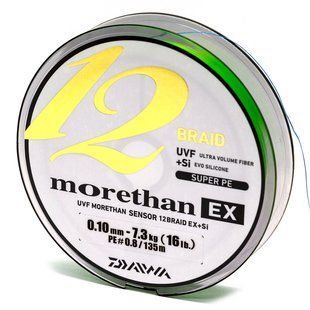 Шнур Daiwa Morethan 12X 135м/7.3кг/0.10мм/#0.8 (12695-010)