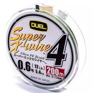 Шнур Duel Super X-Wire 4X 200м/5.4кг/0.13мм; #0.6 (H3588N-5CR)