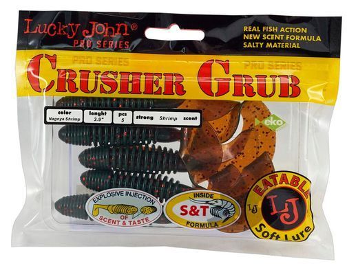 Силікон Lucky John Crusher Grub 3.9"/085 (140157-085)