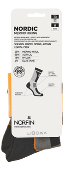 Шкарпетки Norfin T3A NORDIC MERINO HIKING CREW р.M (39-41)