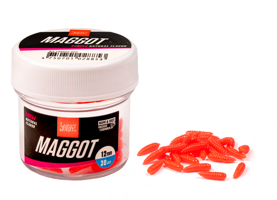 Опариш силіконовий білий Lucky John Maggot 12mm