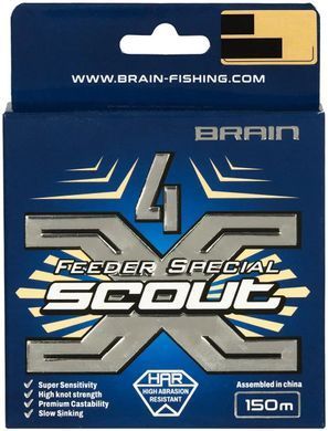 Шнур Brain Scout 4X 150м/0.080мм/4.4кг (1858-54-79)