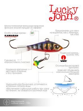 Балансир Lucky John Baltic 5 114/5см/блистер (61501-114)