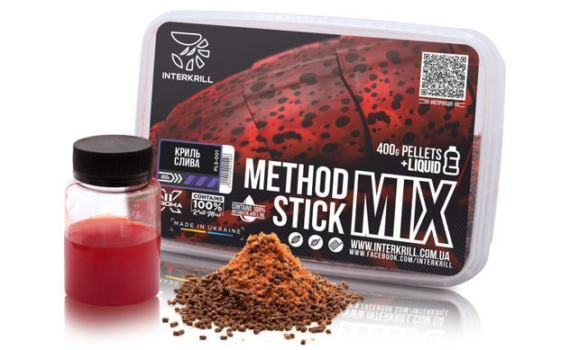 Пеллетс Interkrill Method Stick Mix 400г/Ліквід слива/50мл (PLS-001)
