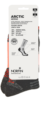 Шкарпетки Norfin T4A ARCTIC MERINO CREW р.M (39-41)