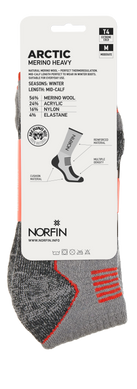 Шкарпетки Norfin T4M ARCTIC MERINO HEAVY LONG р.M (39-41)