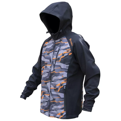 Куртка Viverra Softshell Infinity Hoody Black Camo Orange M (РБ-2239058)