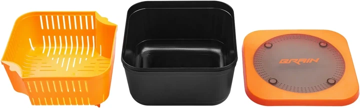 Емкость Brain Pellet/Bait box 17x17x9см/с ситом (1858-47-96)