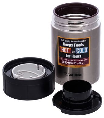 Пищевой термоконтейнер ZOJIRUSHI SW-HAE45XA 0.45 л / цвет стальной (1678-03-53)
