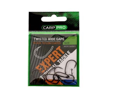 Гачки Carp Pro Twisted Wide Gape BT №4 (CPTWGT4)