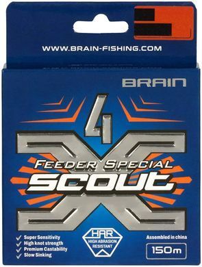 Шнур Brain Scout 4X 150м/0.080мм/4.4кг (1858-55-33)