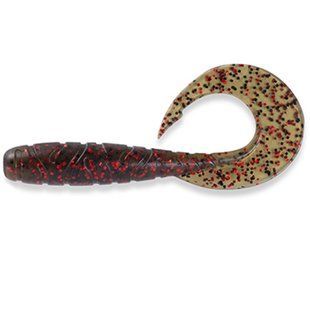 Силикон FishUp Mighty Grub 3.5" #045 /Green Pumpkin/Red & Black (10055121)