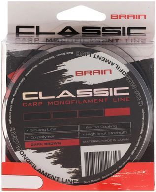 Волосінь Brain Classic Carp Line 150м/0.25мм/15lb/6.6кг (1858-80-89)