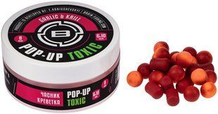Бойли Brain Toxic Pop-Up 10mm; 8x12мм/34г/креветка; часник (1858-22-05)