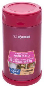 Пищевой термоконтейнер ZOJIRUSHI SW-FCE75PJ 0.75 л / цвет малиновый (1678-03-57)