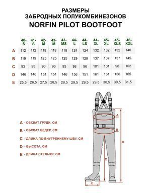 Вейдерси Norfin Pilot Bootfoot p.41-S (82231-41-S)